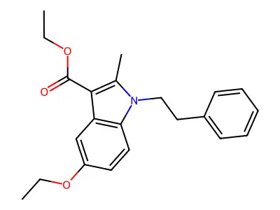 ethyl 5-ethoxy-2-methyl-1-(2-phenylethyl)-1H-indole-3-carboxylate structure