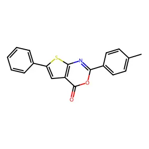 2-(4-methylphenyl)-6-phenyl-4H-thieno[2,3-d][1,3]oxazin-4-one structure