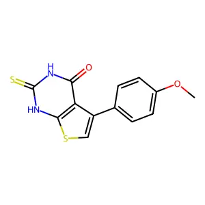 5-(4-methoxyphenyl)-2-thioxo-2,3-dihydrothieno[2,3-d]pyrimidin-4(1H)-one structure