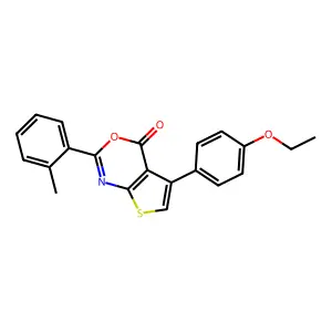 5-(4-Ethoxyphenyl)-2-(2-methylphenyl)thieno[2,3-d][1,3]oxazin-4-one structure