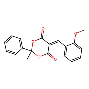5-(2-Methoxybenzylidene)-2-methyl-2-phenyl-1,3-dioxane-4,6-dione structure