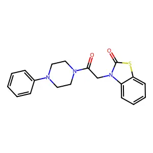 3-[2-Oxo-2-(4-phenylpiperazin-1-yl)ethyl]-1,3-benzothiazol-2-one structure