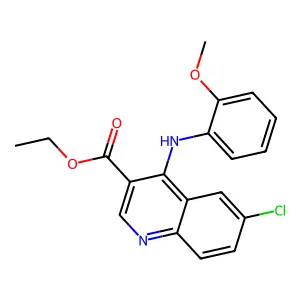 Ethyl 6-chloro-4-[(2-methoxyphenyl)amino]quinoline-3-carboxylate structure