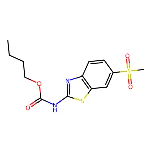 (6-Methanesulfonyl-benzothiazol-2-yl)-carbamic acid butyl ester structure