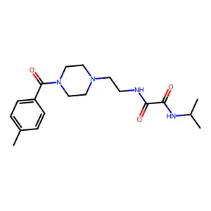 N-[2-[4-(4-methylbenzoyl)piperazin-1-yl]ethyl]-N'-propan-2-yloxamide structure