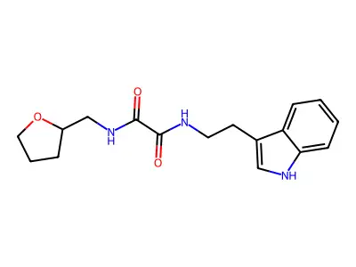 N-[2-(1H-indol-3-yl)ethyl]-N'-(oxolan-2-ylmethyl)oxamide structure