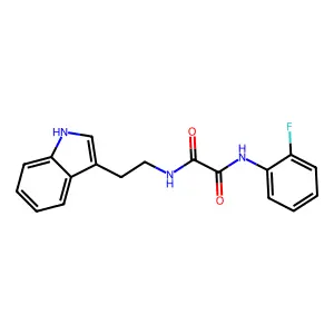 N'-(2-fluorophenyl)-N-[2-(1H-indol-3-yl)ethyl]oxamide structure