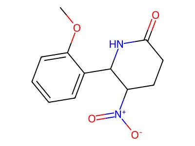 6-(2-Methoxyphenyl)-5-nitropiperidin-2-one structure