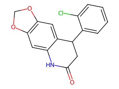 8-(2-chlorophenyl)-7,8-dihydro[1,3]dioxolo[4,5-g]quinolin-6(5H)-one structure