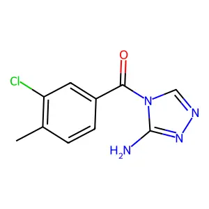 4-(3-chloro-4-methylbenzoyl)-4H-1,2,4-triazol-3-ylamine structure