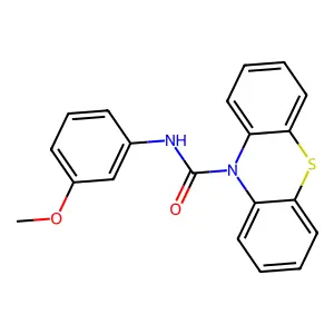 N-(3-methoxyphenyl)-10H-phenothiazine-10-carboxamide structure