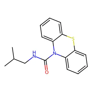 N-(2-methylpropyl)phenothiazine-10-carboxamide structure