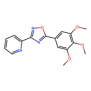 2-[5-(3,4,5-Trimethoxyphenyl)-1,2,4-oxadiazol-3-yl]pyridine structure
