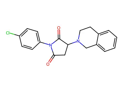 1-(4-chlorophenyl)-3-(3,4-dihydroisoquinolin-2(1H)-yl)pyrrolidine-2,5-dione structure