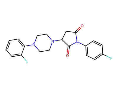 1-(4-Fluorophenyl)-3-[4-(2-fluorophenyl)piperazin-1-yl]pyrrolidine-2,5-dione structure