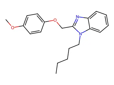 2-((4-methoxyphenoxy)methyl)-1-pentyl-1H-benzo[d]imidazole structure