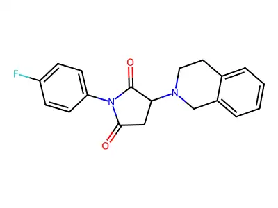 3-(3,4-dihydroisoquinolin-2(1H)-yl)-1-(4-fluorophenyl)pyrrolidine-2,5-dione structure