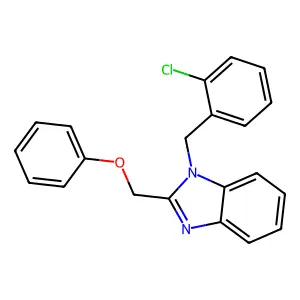 1-[(2-Chlorophenyl)methyl]-2-(phenoxymethyl)benzimidazole structure