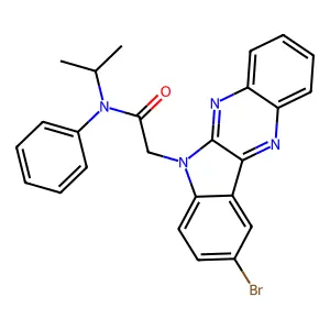 2-{9-bromo-6H-indolo[2,3-b]quinoxalin-6-yl}-N-phenyl-N-(propan-2-yl)acetamide structure