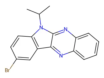 9-bromo-6-isopropyl-6H-indolo[2,3-b]quinoxaline structure