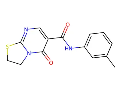 5-oxo-N-(m-tolyl)-3,5-dihydro-2H-thiazolo[3,2-a]pyrimidine-6-carboxamide structure