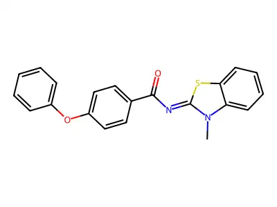 (Z)-N-(3-methylbenzo[d]thiazol-2(3H)-ylidene)-4-phenoxybenzamide structure