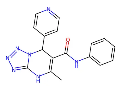 5-methyl-N-phenyl-7-(pyridin-4-yl)-4H,7H-[1,2,3,4]tetrazolo[1,5-a]pyrimidine-6-carboxamide structure