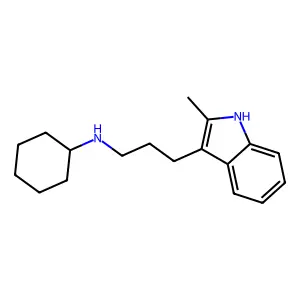 N-[3-(2-methyl-1H-indol-3-yl)propyl]cyclohexanamine structure