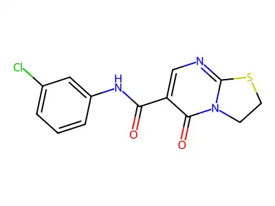 N-(3-chlorophenyl)-5-oxo-3,5-dihydro-2H-thiazolo[3,2-a]pyrimidine-6-carboxamide structure