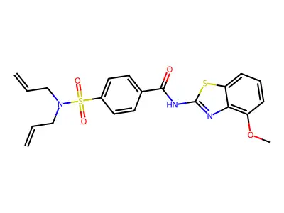4-(N,N-diallylsulfamoyl)-N-(4-methoxybenzo[d]thiazol-2-yl)benzamide structure