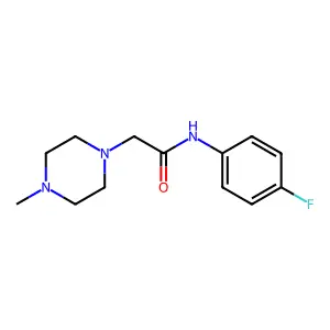 N-(4-fluorophenyl)-2-(4-methylpiperazin-1-yl)acetamide structure