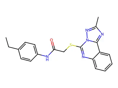 N-(4-ethylphenyl)-2-[(2-methyl[1,2,4]triazolo[1,5-c]quinazolin-5-yl)thio]acetamide structure