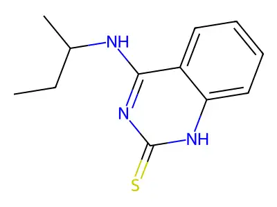 4-(sec-butylamino)quinazoline-2(1H)-thione structure