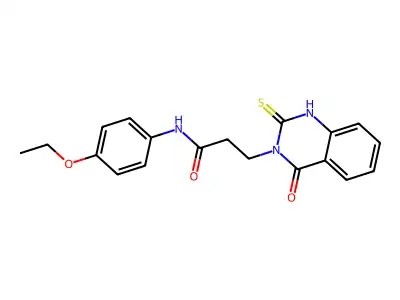 N-(4-ethoxyphenyl)-3-(4-oxo-2-thioxo-1,2-dihydroquinazolin-3(4H)-yl)propanamide structure