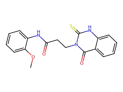 N-(2-methoxyphenyl)-3-(4-oxo-2-thioxo-1,2-dihydroquinazolin-3(4H)-yl)propanamide structure
