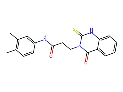 N-(3,4-dimethylphenyl)-3-(4-oxo-2-thioxo-1,2-dihydroquinazolin-3(4H)-yl)propanamide structure