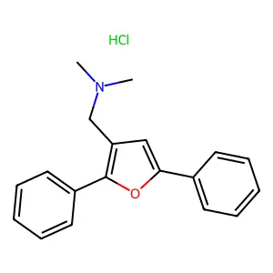 3-Furanmethylamine, N,N-dimethyl-2,5-diphenyl-, hydrochloride structure