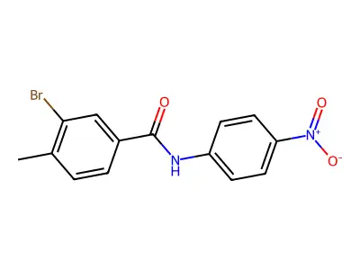 3-bromo-4-methyl-N-(4-nitrophenyl)benzamide structure