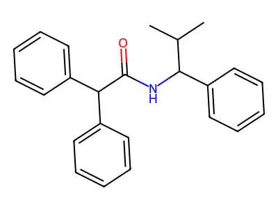N-(2-methyl-1-phenylpropyl)-2,2-diphenylacetamide structure