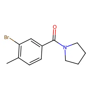 (3-Bromo-4-methylphenyl)(pyrrolidin-1-yl)methanone structure
