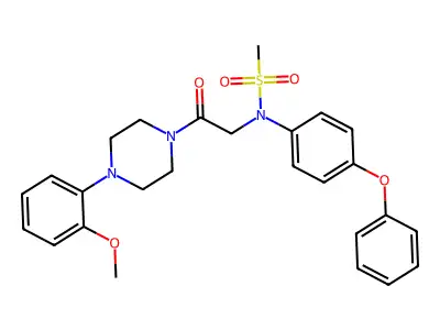 N-[2-[4-(2-methoxyphenyl)piperazin-1-yl]-2-oxoethyl]-N-(4-phenoxyphenyl)methanesulfonamide structure