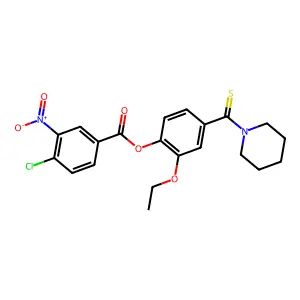 2-Ethoxy-4-(piperidin-1-ylcarbonothioyl)phenyl 4-chloro-3-nitrobenzoate structure