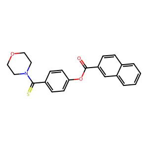 4-(Morpholin-4-ylcarbonothioyl)phenyl naphthalene-2-carboxylate structure
