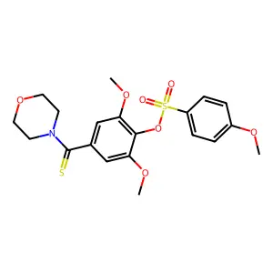 2,6-Dimethoxy-4-(morpholin-4-ylcarbothioyl)phenyl 4-methoxybenzenesulfonate structure