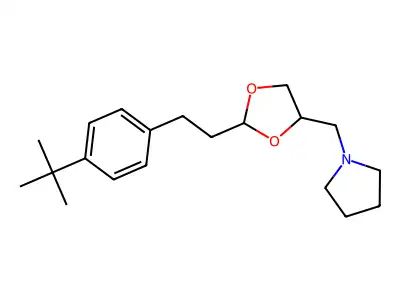 1-[[2-[2-(4-Tert-butylphenyl)ethyl]-1,3-dioxolan-4-yl]methyl]pyrrolidine structure