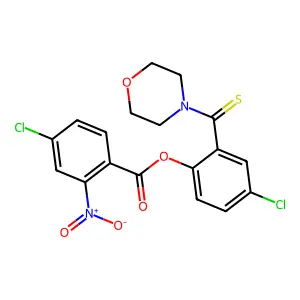 4-Chloro-2-(morpholin-4-ylcarbonothioyl)phenyl 4-chloro-2-nitrobenzoate structure
