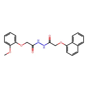 2-(2-methoxyphenoxy)-N'-[(1-naphthyloxy)acetyl]acetohydrazide structure