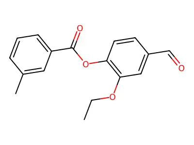 2-Ethoxy-4-formylphenyl 3-methylbenzoate structure