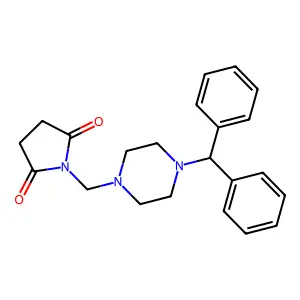 1-[(4-Benzhydrylpiperazin-1-yl)methyl]pyrrolidine-2,5-dione structure