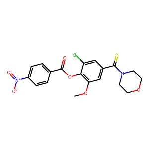 2-Chloro-6-methoxy-4-(morpholin-4-ylcarbonothioyl)phenyl 4-nitrobenzoate structure